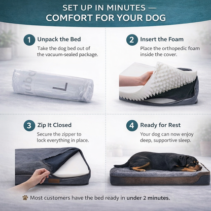 Orthopedic Egg-Crate Dog Bed