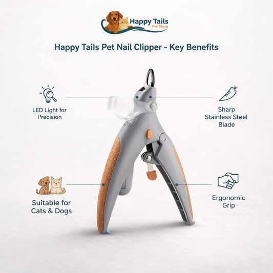 Happy Tails LED Pet Nail Clipper for Cats & Dogs