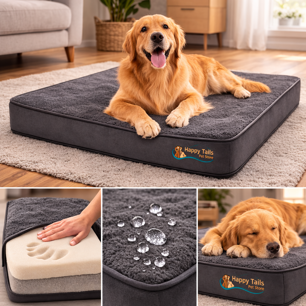 Orthopedic Egg-Crate Dog Bed