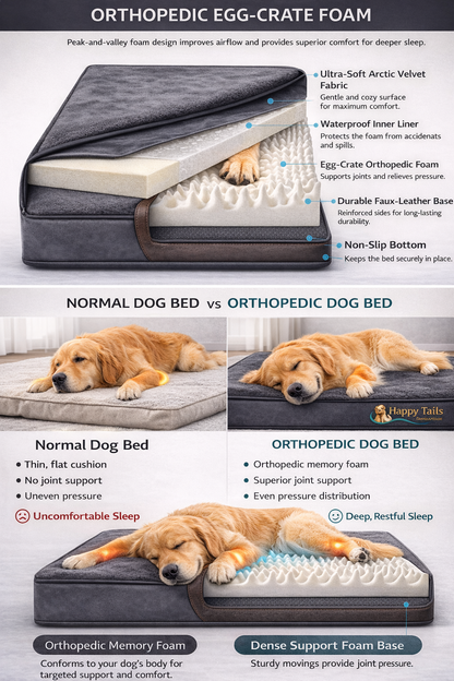 Orthopedic Egg-Crate Dog Bed