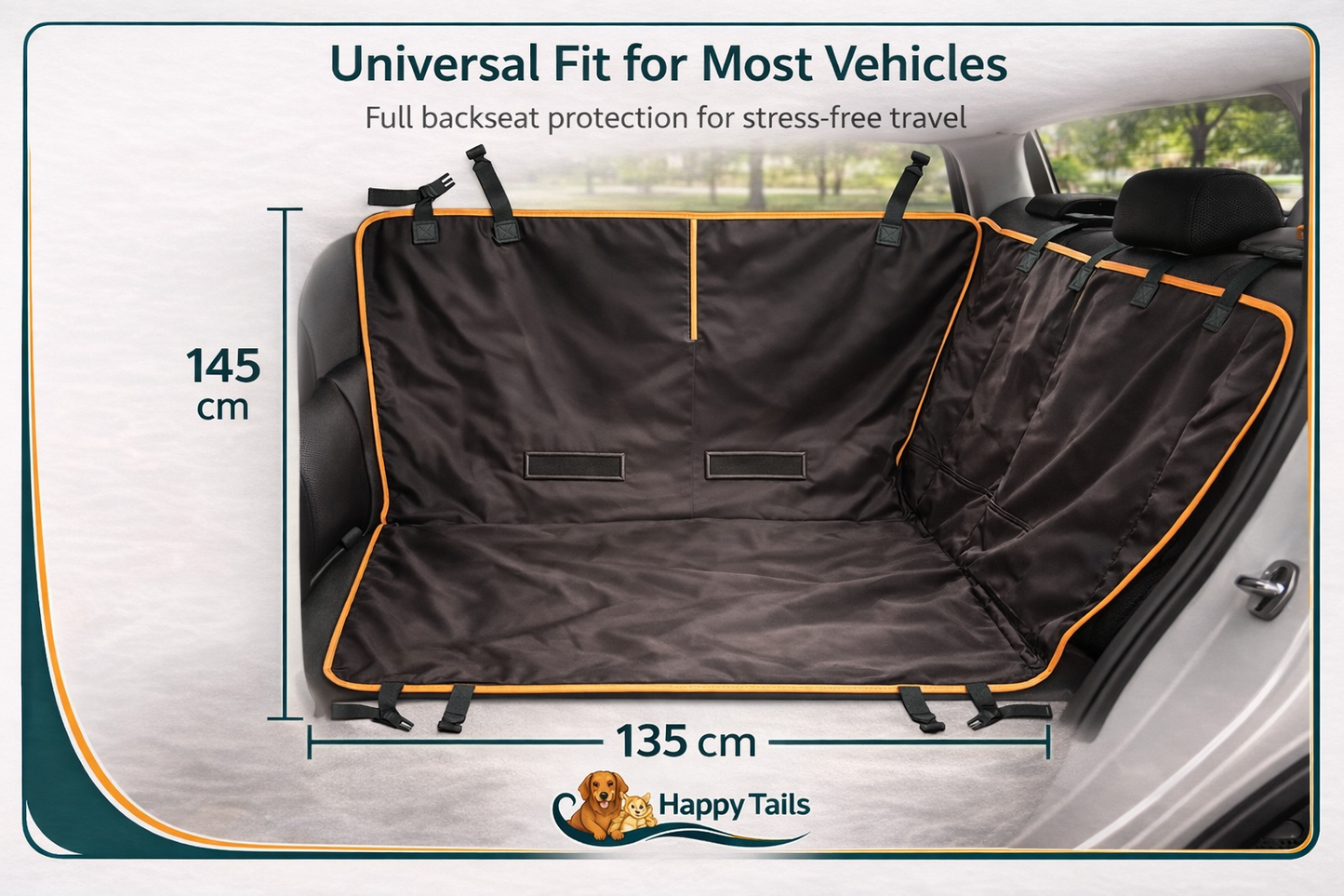 HappyTails™ TravelGuard Car Seat Protector