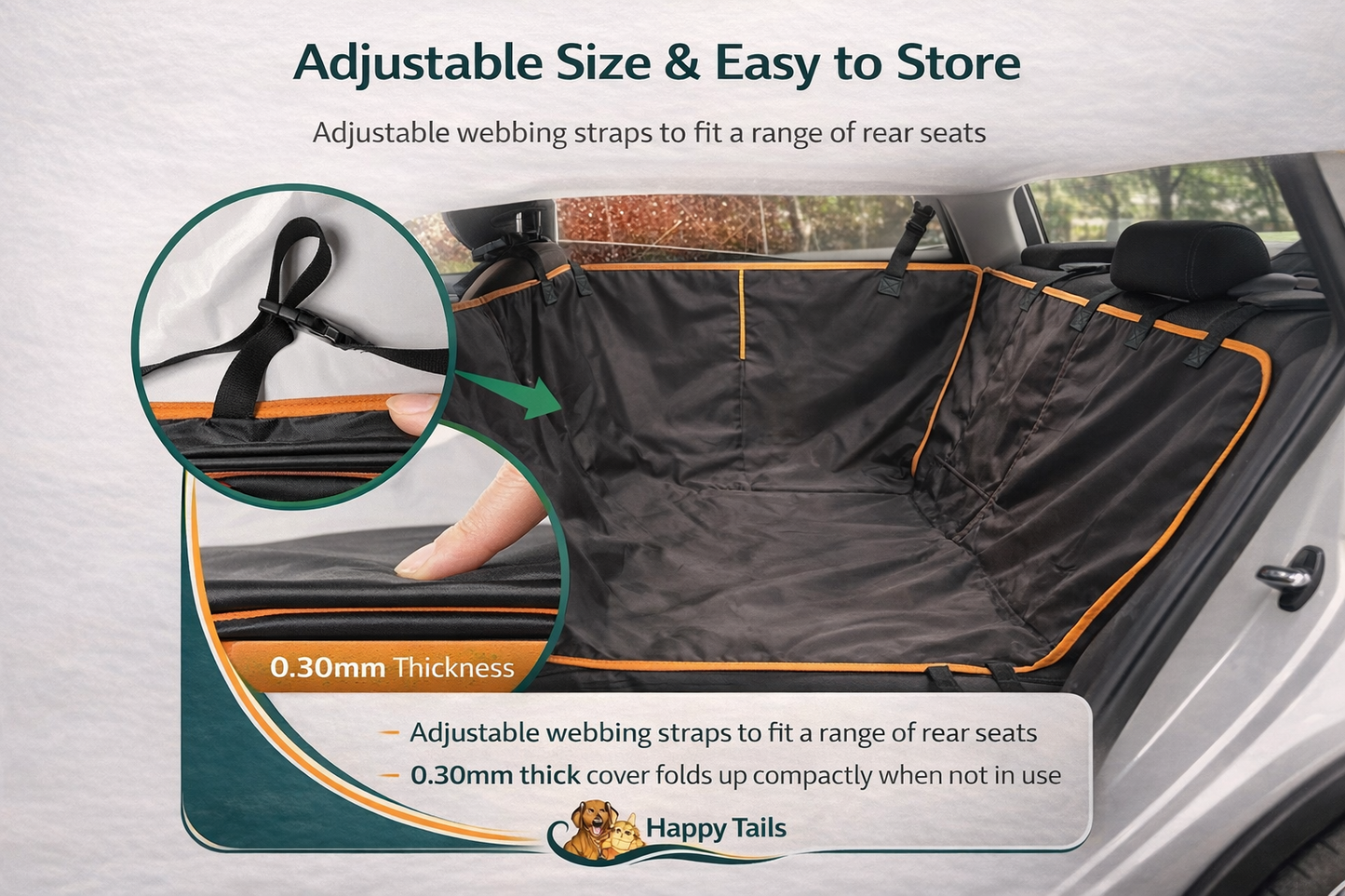 HappyTails™ TravelGuard Car Seat Protector